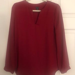 Small Dark Red V-Neck Shirt